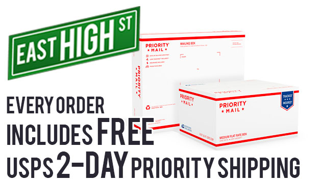 All Order Include Free USPS 2-Day Priority Shipping